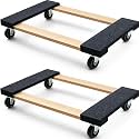 Simpli-Magic 79545 30 in. x 18 in. Hardwood Furniture Moving Dolly 1,320 lbs. Capacity – 4 Swivel Wheels Heavy-Duty Furniture Dollies, 2 Pack