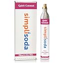Simpli Soda 60L CO2 Canister Cylinders - Compatible with Sodastream Quick Connect Only [Including ART, TERRA ENSO & DUO] - Soda Streaming Machine CO2 Tanks Gas Refill, | 14.5 oz, 1 Pack