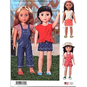 simplicity doll clothes sewing pattern - one size