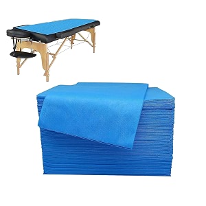 disposable bedsheet 30 gsm  non-woven blue massage table sheets for spa salon travel therapy hospital amp clinic  3234x7234 pack of 100