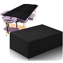 Disposable Bedsheet 30 GSM – Non-Woven Black Massage Table Sheets for Spa, Salon, Travel, Therapy, Hospital & Clinic – 32"x72" (Pack of 20)