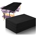 Disposable Bedsheet 30 GSM – Non-Woven Black Massage Table Sheets for Spa, Salon, Travel, Therapy, Hospital &amp; Clinic – 32"x72" (Pack of 60)