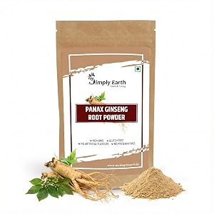 simply earth panax ginseng powder korean red ginseng for immunity cognitive support muscle strength amp energy - 100 gm