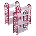 Simply Home Rexo 103 Multipurpose Plastic Organising Rack Set, 3 pc Rack, Pink Color