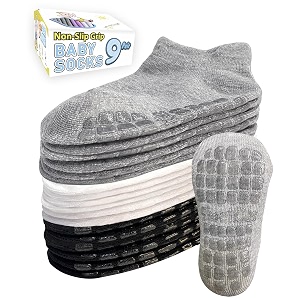 simply kids baby non-slip ankle socks  superior grip soft cotton for active toddler girls amp boys ages 0-7