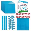 Simply magic 153 PCS Jumbo Magnetic Base Ten Blocks for Math, Math Blocks