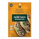 Simply Organic Mild Taco Seasoning Mix, Gluten Free, Certified Organic, Kosher, Vegetarian, Pure Flavor for Tacos, Stir-Fries, Mexican Dishes, and More | 1 Ounce (Pack of 12)