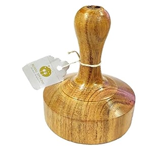 simran handicrafts royal39s single wood block handmade hand masher brown  3 inch 