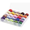 Simthread 25pcs Size A SA156 Prewound Bobbin Thread - Assorted Colors