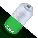 Simthread White Glow in Dark Thread 30WT for Embroidery &amp; Sewing 2500 Yards