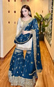 SINCERO Embroidered Kurta Sharara Dupatta Set