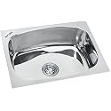 Kitchen Sink Splash Jumbo 27 in X 21 in X 10 in in MATT Finish Single Bowl 304 Grade Stainless Steel
