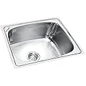 Kitchen Sink Splash Plus Big 21 in X 18 in X 8 in MATT Finish Single Bowl 304 Grade Stainless Steel