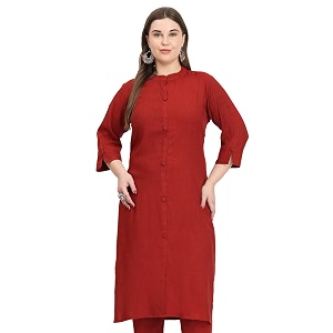 SINDOORI Collar Kurta for Women Solid Colour