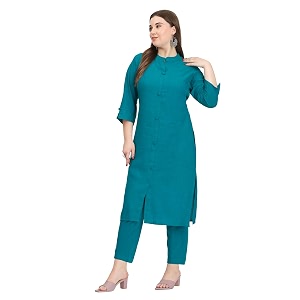 SINDOORI Collar Kurta for Women Solid Colour