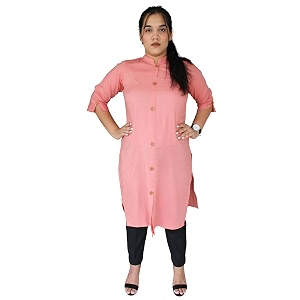 SINDOORI Collar Kurta for Women Solid Colour