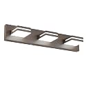 SineRise LED Modern Bathroom Vanity Light Fixtures, Modern Acrylic Bathroom Wall Lighting Fixtures Over Mirror, 3-Light, 24-Inch, Brown, White