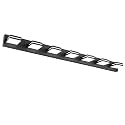 SineRise LED Modern Bathroom Vanity Light Fixtures, Modern Acrylic Bathroom Wall Lighting Fixtures Over Mirror, 7-Light, 55-Inch, Black, 100%-0% White