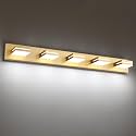 SineRise LED Modern Bathroom Vanity Light Fixtures, Modern Acrylic Bathroom Wall Lighting Fixtures Over Mirror, 5-Light, 40-Inch, Gold, White
