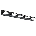 SineRise LED Modern Bathroom Vanity Light Fixtures, Modern Acrylic Bathroom Wall Lighting Fixtures Over Mirror, 5-Light, 40-Inch, Black, 100%-0% White