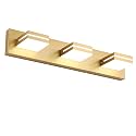 SineRise LED Modern Bathroom Vanity Light Fixtures, Modern Acrylic Bathroom Wall Lighting Fixtures Over Mirror, 3-Light, 24-Inch, Gold, 100%-0% White