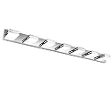 SineRise LED Modern Bathroom Vanity Light Fixtures, Modern Acrylic Bathroom Wall Lighting Fixtures Over Mirror, 7-Light, 55-Inch, Chrome, 100%-0% White
