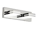 SineRise LED Modern Bathroom Vanity Light Fixtures, Modern Acrylic Bathroom Wall Lighting Fixtures Over Mirror, 2-Light, 15.5-Inch, Chrome, 100%-0% White