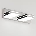 SineRise LED Modern Bathroom Vanity Light Fixtures, Modern Acrylic Bathroom Wall Lighting Fixtures Over Mirror, 2-Light, 15.5-Inch, Chrome, White