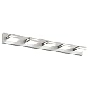 SineRise LED Modern Bathroom Vanity Light Fixtures, Modern Acrylic Bathroom Wall Lighting Fixtures Over Mirror, 5-Light, 40-Inch, Nickel, 100%-0% White