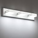 SineRise LED Modern Bathroom Vanity Light Fixtures, Modern Acrylic Bathroom Wall Lighting Fixtures Over Mirror, 3-Light, 24-Inch, White, White