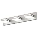 SineRise LED Modern Bathroom Vanity Light Fixtures, Modern Acrylic Bathroom Wall Lighting Fixtures Over Mirror, 3-Light, 24-Inch, Nickel, 100%-0% White