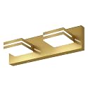 SineRise LED Modern Bathroom Vanity Light Fixtures, Modern Acrylic Bathroom Wall Lighting Fixtures Over Mirror, 2-Light, 15.5-Inch, Brass, 100%-0% White