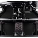 Sinex 7D car mat Full Set for Hyundai Creta (Model: 2024-2025) || Luxury Leather Double Car Floor Mat Complete Set || 100% Waterproof and Washable || Color : Black-Red