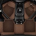 Sinex 7D car mat Full Set for Kia Seltos (Model : 2019-2022) || Luxury Leather Double Car Floor Mat Complete Set || 100% Waterproof and Washable || Color : Coffee