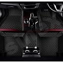 SINEX 7D car mat Full Set for Hyundai Verna (Model :2023-2024) || Luxury Leather Double Car Floor Mat Complete Set || 100% Waterproof and Washable || Color : Black, Black