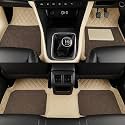 Sinex 7D Car Mat Full Set for Maruti Suzuki Ciaz || Luxury Leather Dual-Stitch 7D Car Floor Mat for Car Full Set || 100% Waterproof || Color : Beige