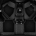 Sinex 7D car mat Full Set for Hyundai Venue (Model : 2019-2025) || Luxury Leather Double Car Floor Mat Complete Set || 100% Waterproof and Washable || Color : Coffee