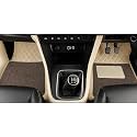 Sinex 7D Car Mat Full Set for Honda City (Model : 2014-2019) || Luxury Leather Dual-Stitch 7D Car Floor Mat for Car Full Set || 100% Waterproof || Color : Beige
