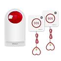 SINGCALL Emergency Strobe Siren Waterproof Pull Cord Panic Alarm System