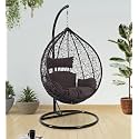 SPYDER CRAFT Single Seater Hammock Swing Chair with Stand and Cushion for Patio Balcony Garden Terrace Living Room Relaxing Chair Jhula