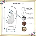 SPYDER CRAFT Single Seater Hammock Swing Chair with Stand and Cushion for Patio Balcony Garden Terrace Living Room Relaxing Chair Jhula