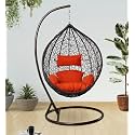SPYDER CRAFT Single Seater Hammock Swing Chair with Stand and Cushion for Patio Balcony Garden Terrace Living Room Relaxing Chair Jhula