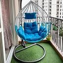 SPYDER CRAFT Single Seater Hammock Swing Chair with Stand and Cushion for Patio Balcony Garden Terrace Living Room Relaxing Chair Jhula
