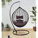 SPYDER CRAFT Single Seater Hammock Swing Chair with Stand and Cushion for Patio Balcony Garden Terrace Living Room Relaxing Chair Jhula