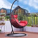 SPYDER CRAFT Single Seater Hammock Swing Chair with Stand and Cushion for Patio Balcony Garden Terrace Living Room Relaxing Chair Jhula