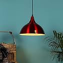 Single Shade Hanging Lights in Red Texture for Living Room, Lamps for Bedroom Also for Restaurants and Kitchen (Pack of 1) (Without Bulb)