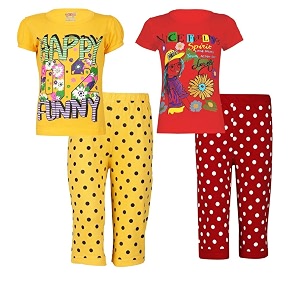 SINI MINI Girls DOT Print Capri Set