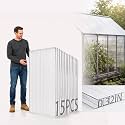 Sinimaka 15-Pack Polycarbonate Greenhouse Panels, 4 x 2 ft, 0.32 in 8mm Twin-Wall Sheets, UV-Coated Translucent Roof Replacement for Greenhouses and Cold Frames