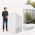 Sinimaka 15 Pack Polycarbonate Greenhouse Panels, 4' x 2' x 0.24'' Twin-Wall Polycarbonate Sheets, Greenhouse Replacement Panels All Weather Clear Roof Panels