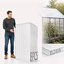 Sinimaka 8 Pack Polycarbonate Greenhouse Panels, 4 x 2 ft, 0.24 in 6mm Twin-Wall Sheets, UV-Coated Translucent Roof Replacement for Greenhouses and Cold Frames